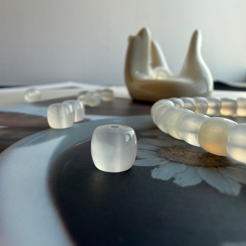 原矿南红荔枝冻单颗散珠文玩配件