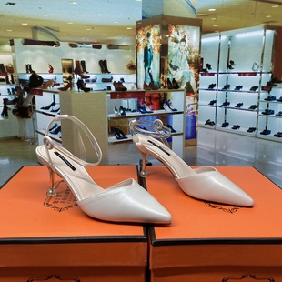 2023夏季 新款 女鞋 商场断码 尖头细跟高跟性感气质包头女凉鞋 758