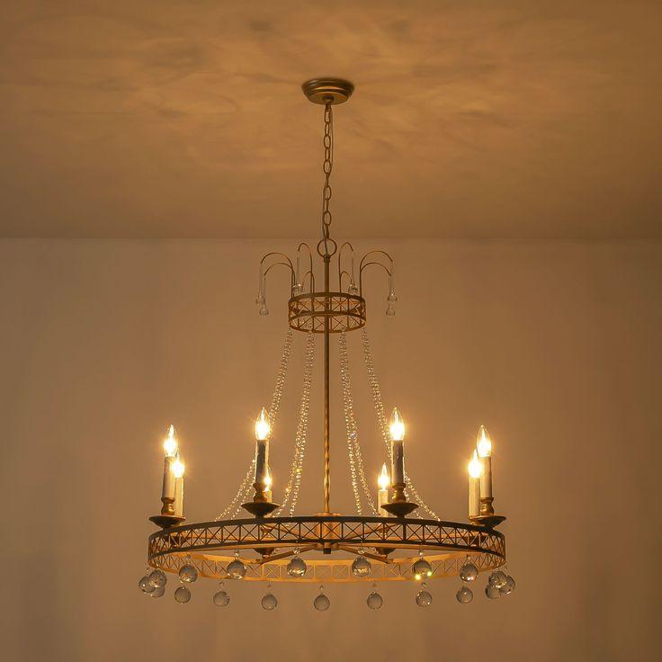 美式吊灯水晶复古客厅主灯轻奢大户型灯具卧室简约乡村餐厅设计感