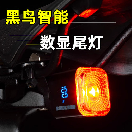 黑鸟自行车尾灯智能感应防水刹车灯骑行装备山地车公路车夜骑尾灯