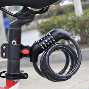 自行车锁防盗密码锁山地车便携式车锁电动车链条锁儿童车单车配件