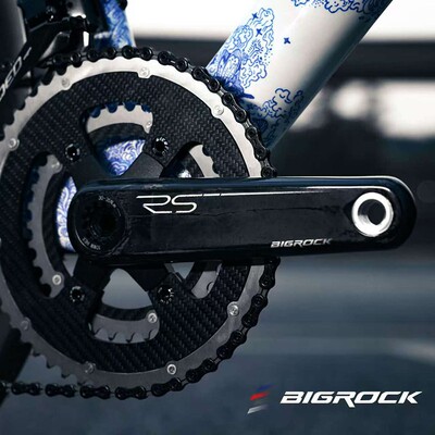 BIGROCK大石碳纤维曲柄二代RS 公路自行车曲柄24钛合金轴心165mm