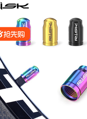 RISK山地公路自行车钛合金螺丝轮组内胎气嘴帽法嘴气门帽防尘盖子