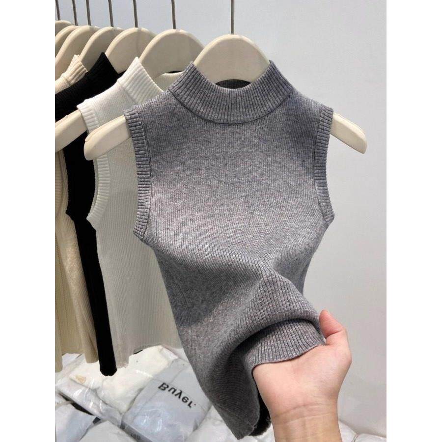 显瘦上衣百搭针织背心女搭配半身裙子牛仔裤短裙阔腿长裤子女装夏