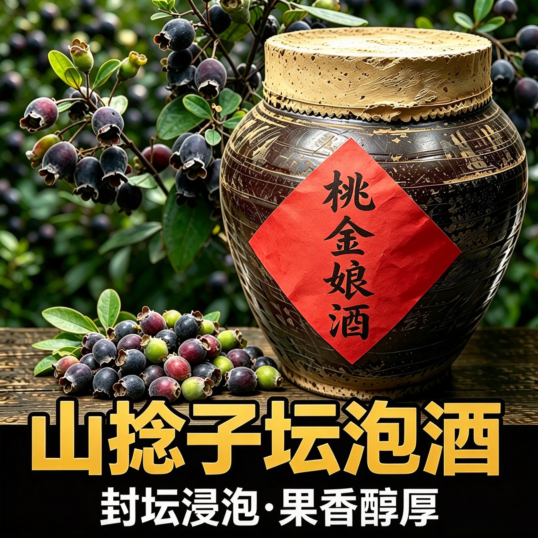 三蒸三晒野山捻子果泡酒40度10斤