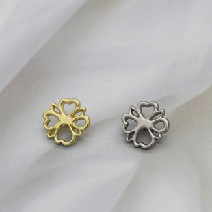 15mm异形花朵镂空衬衫纽扣针织开衫连衣裙后领扣花钮扣女装扣子