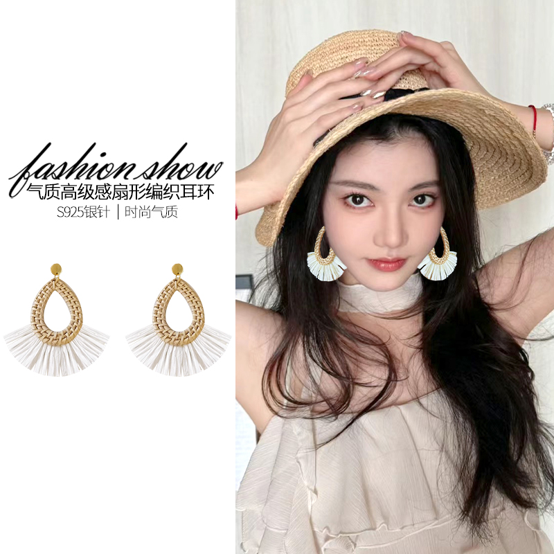 民族风扇形耳夹女无耳洞