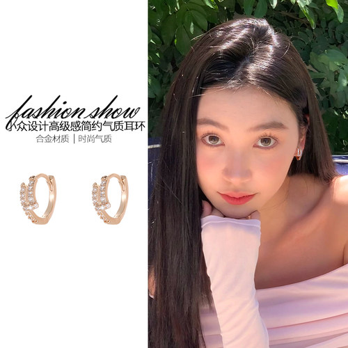 金色圈圈耳环女独特耳扣