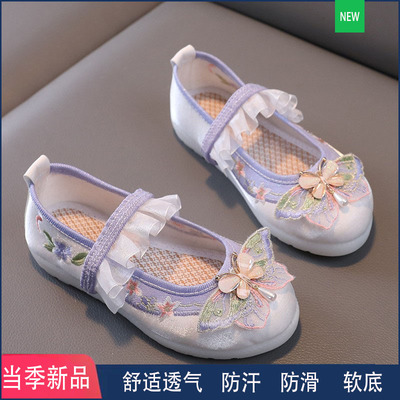 汉服鞋子儿童中秋古装演出布鞋
