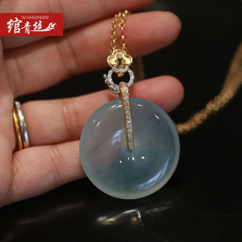 Black hair Emerald Ping An buckle Ice Shuilv Emerald Pendant 18k Diamond Activities deductionin the Accessories/Fashion Jewelry, Pendant/Pendant  category - from Buy2taobao.com to provide professional Taobao agent buy service