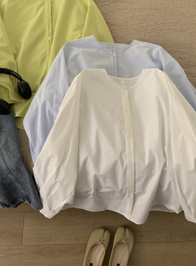 买手严选-泡菜馆-26年早春圆领排扣洋气显瘦小衫T-S01822