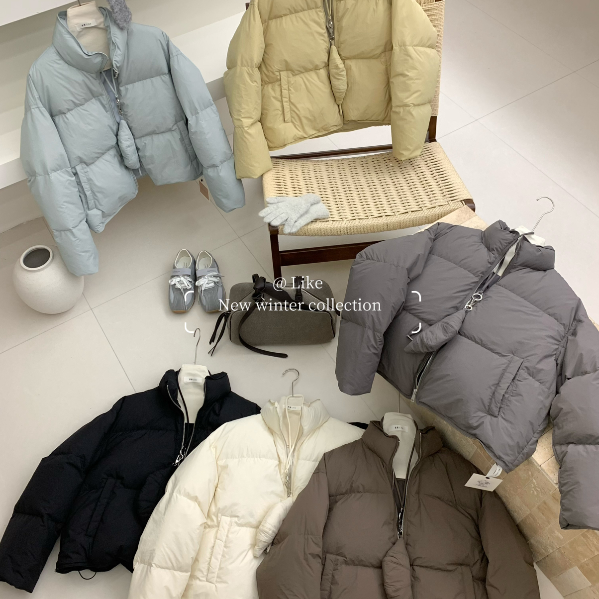 喜番-上新简约时尚面包服立领拉链保暖羽绒服外套(配牛角包)6821