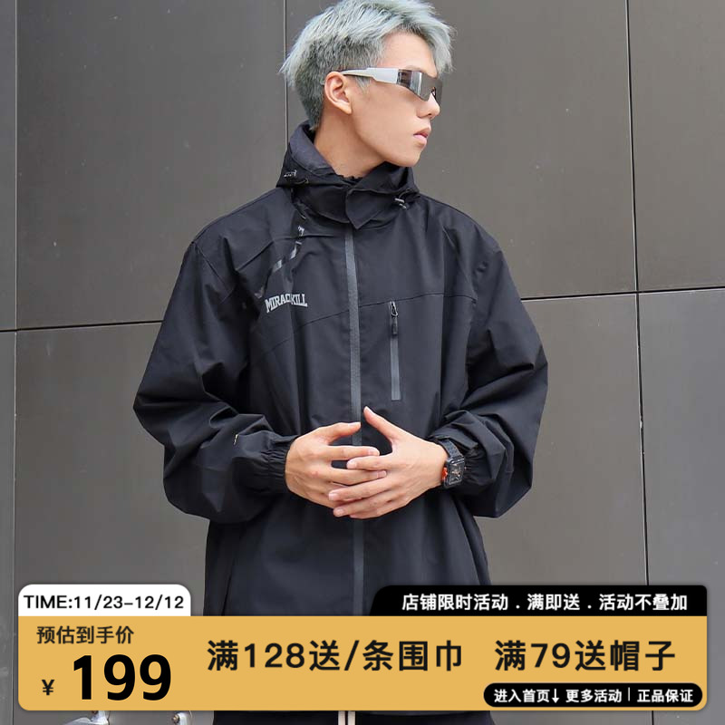 MK英文字母防风防水美式风衣