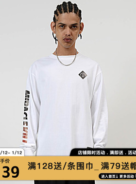 MIRACLE KILL潮牌新款MK英文印花宽松休闲运动长袖t恤上衣 男女款