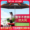2025新款 防暴雨钓鱼伞大钓伞2.4万向加厚雨伞防风遮阳防雨垂钓伞