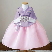 粉紫韩国进口女孩舞台演出民族服延吉服饰朝鲜服星黛露玲娜贝尔