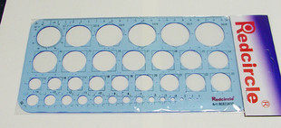 包邮国产红环REDCIRCLE 画圆模板 圆形设计模版 建筑绘图圆模板