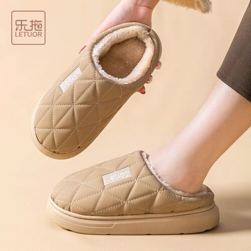 棉拖鞋乐拖防滑保暖居家