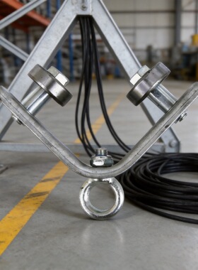 厂家40角铁圆环电缆滑车 拖缆滑车 轴承轮拖线瓦式滑车