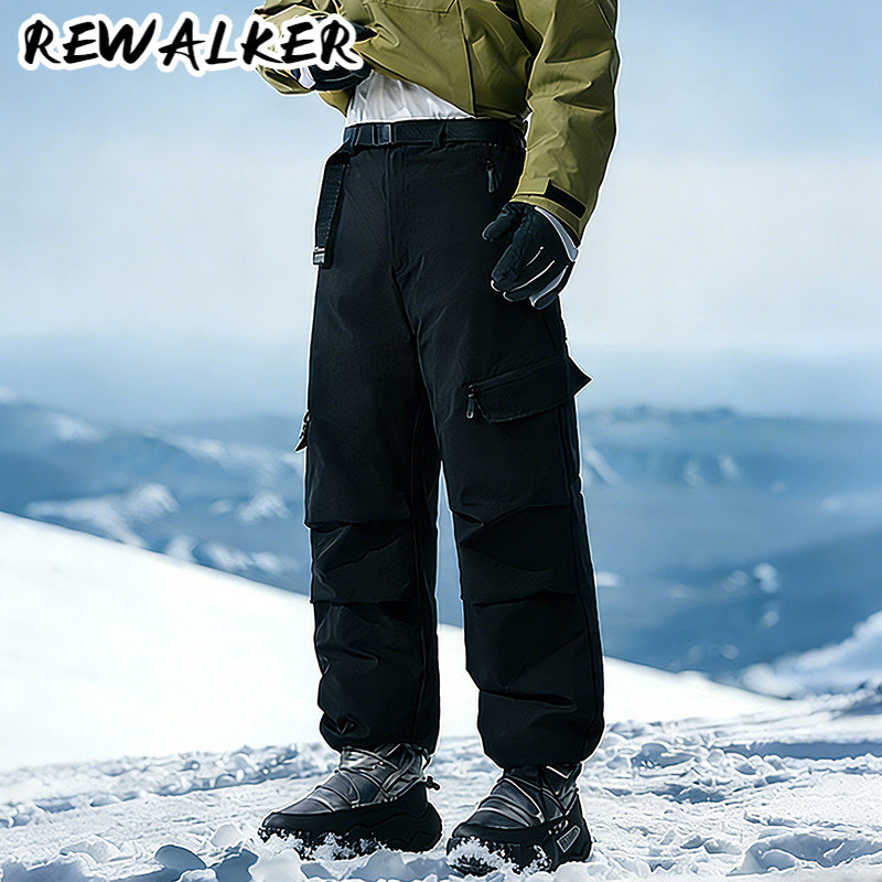 滑雪裤男女款冬季三合一防水防风加绒东北哈尔滨防寒羽绒冲锋裤男