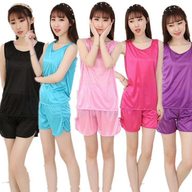 睡衣女款夏季短袖兩件套裝冰絲綢韓版甜美可愛雪紡春秋性感家居服在類目 女士內衣/男士內衣/家居服, 睡衣/家居服套裝中 - 來自Buy2taobao.com提供專業的淘寶代購服務