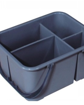 白云AF08407清洁蓝宾馆酒店物业清洁工具筐手提四格收纳杂物保洁