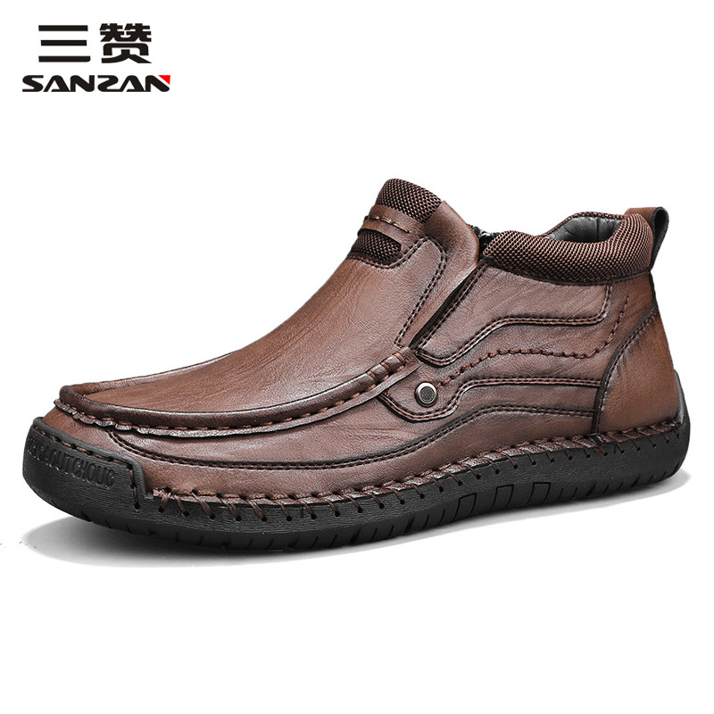 【正品保障】商务休闲高帮皮鞋