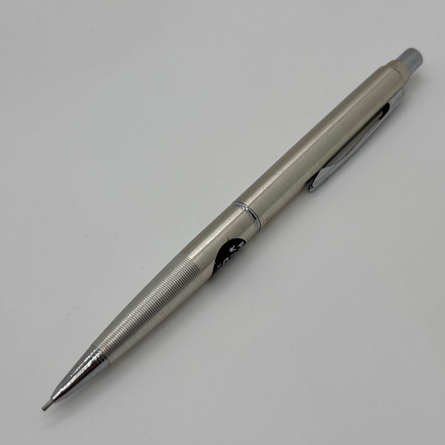 绝版老款1980年代日本PILOT百乐全金属按压出芯自动铅笔0.5mm