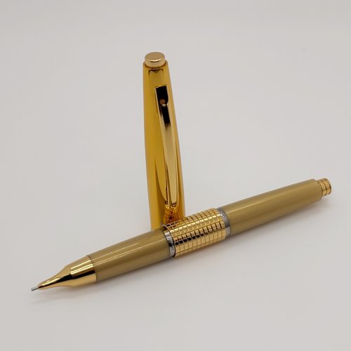 限定款日本PENTEL派通KERRY金色万年笔式自动铅笔0.5mm