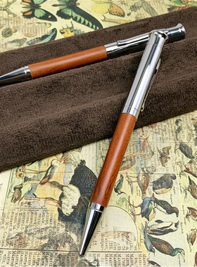 Contacts Family复古真皮笔搁疯马皮笔托牛皮钢笔托盘 桌面收纳