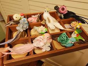 百鸟集 手作高级花鸟少量孤品 胸针发夹两用 肩章头饰品 一物一图