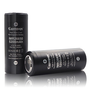 可15A放电 Keeppower IMR 26650 5200mAh 大电流动力电池UH2652