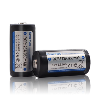 Keeppower RCR123A2 替代 CR123A 3.7V 16340 950mAh 手电筒电池