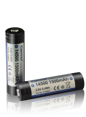 新款 Keeppower 14500 1500mAh 3.6v手电筒电池 超大容量 P1450C4