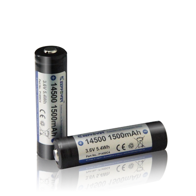 新款 Keeppower 14500 1500mAh 3.6v手电筒电池 超大容量 P1450C4
