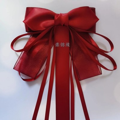 大蝴蝶结发夹飘带超货COS表演网红韩国少女发饰结婚新娘伴娘头饰