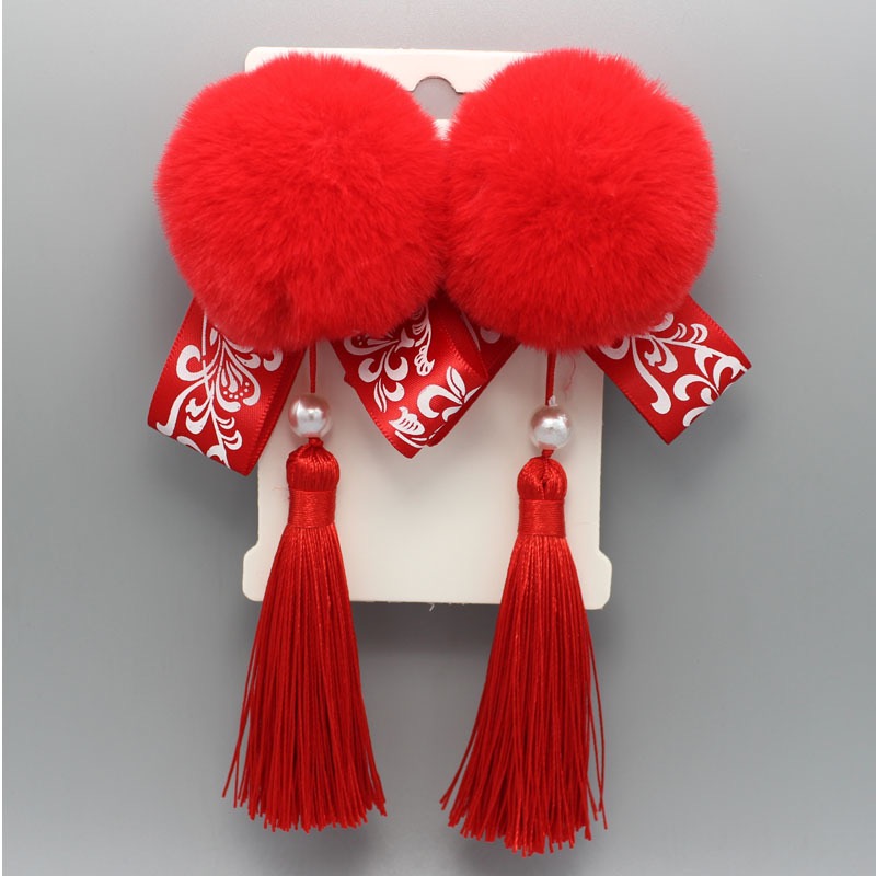 儿童古风发饰新年女宝流苏唐装