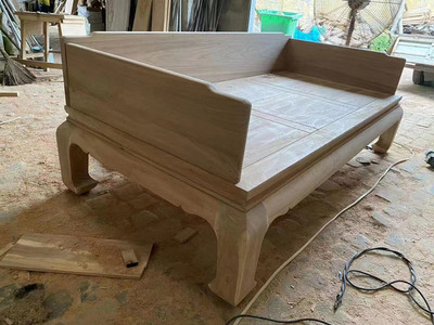 榆木全实木中式罗汉床罗汉榻