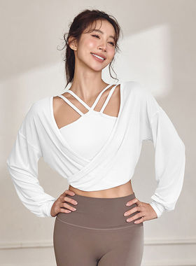 可两穿瑜伽服无痕超薄运动女显瘦新款网纱外穿秋季健身服长袖