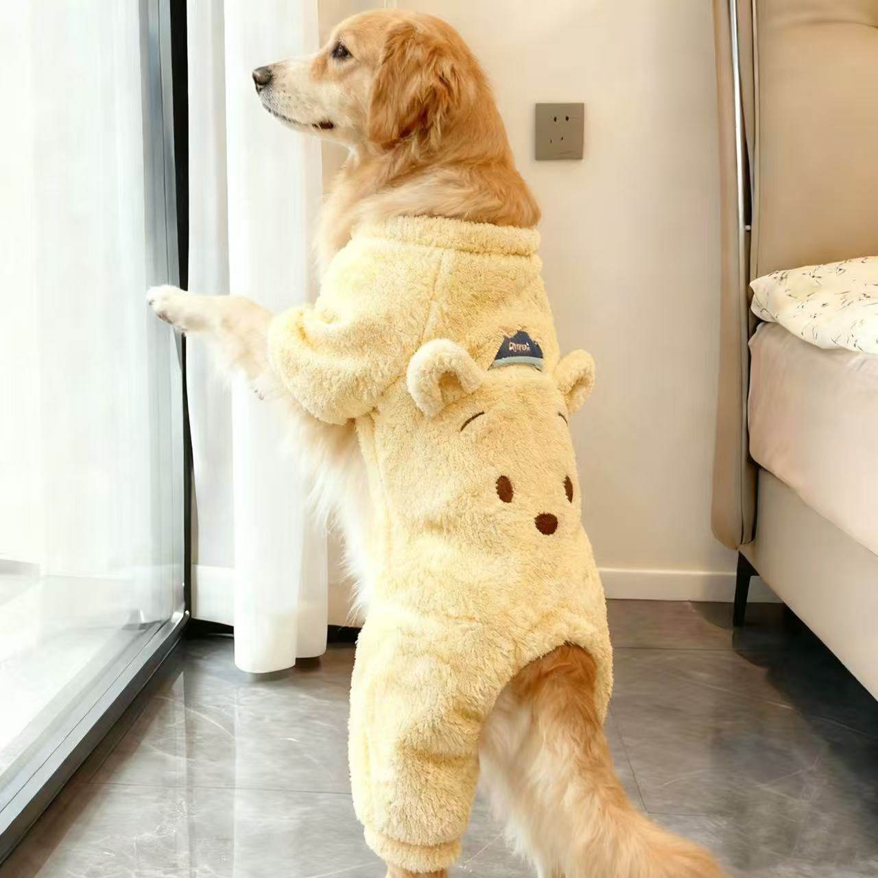 宠物秋冬奶黄毛绒立体小熊四脚衣大型犬金毛萨摩耶拉布拉多,宠物/宠物食品及用品,狗宠物服装/雨衣,淘宝优惠券,粉丝福利购,淘宝优惠卷