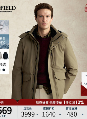 【鹅绒】SCOFIELD男士25年冬新款连帽休闲工装保暖廓形防风羽绒服