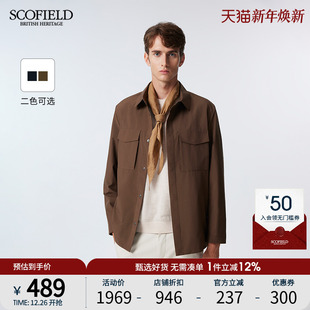 24年春季 翻领时尚 新款 复古工装 户外休闲夹克外套 英式 SCOFIELD男装