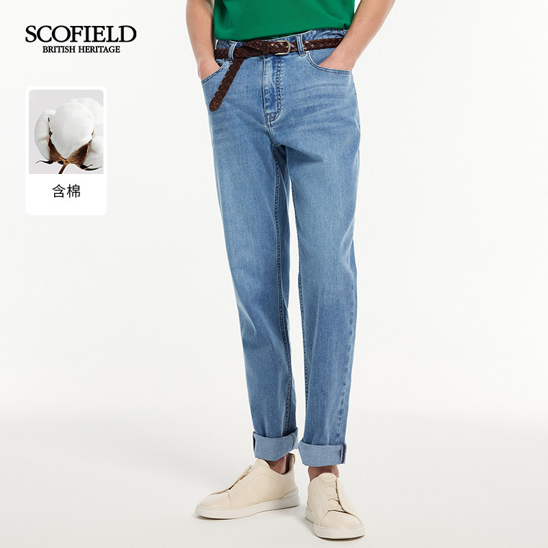 SCOFIELD男装26年夏季新品日常商务休闲长裤直筒潮流牛仔裤男