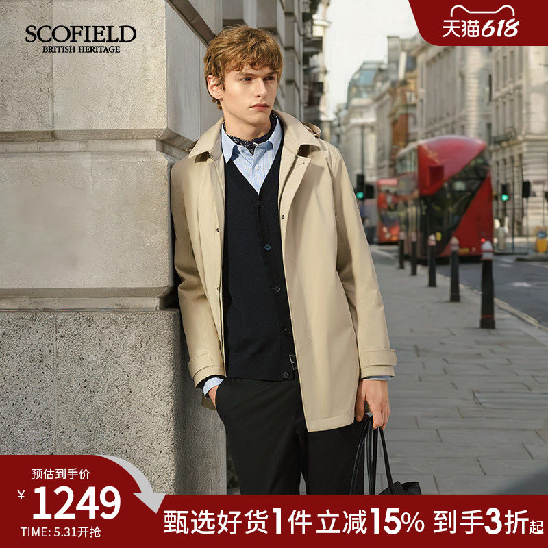 【三防】SCOFIELD男装26年春夏新品商务通勤中长款潮流风衣外套