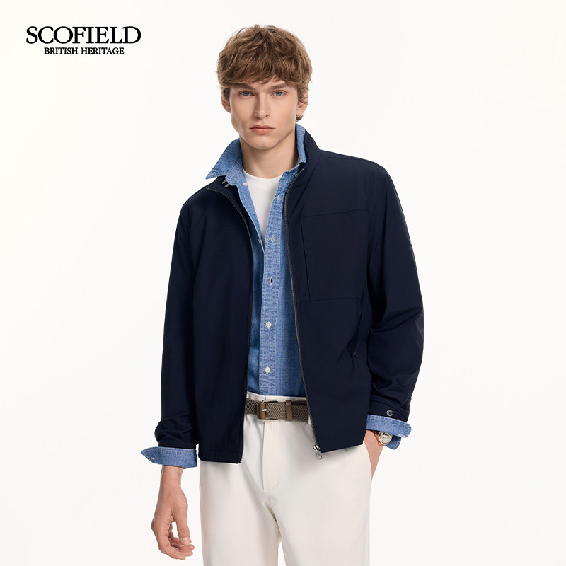 SCOFIELD男装26年春秋新品休闲外套通勤时尚都市短款立领夹克男