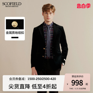 休闲商务潮流纯色两粒单排扣西装 SCOFIELD新款 男春秋季 时尚 外套