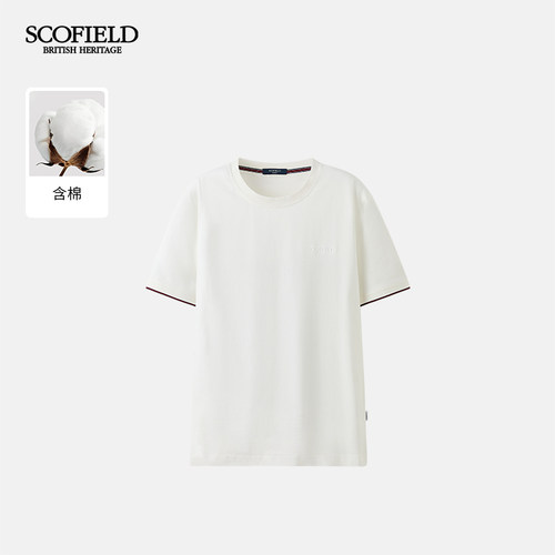 SCOFIELD男装26年早秋新品100%棉舒适宽松休闲潮流短袖T恤