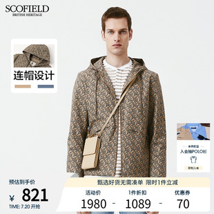 休閑百搭舒適連帽美式 飛行夾克老花外套 男時尚 SCOFIELD春季