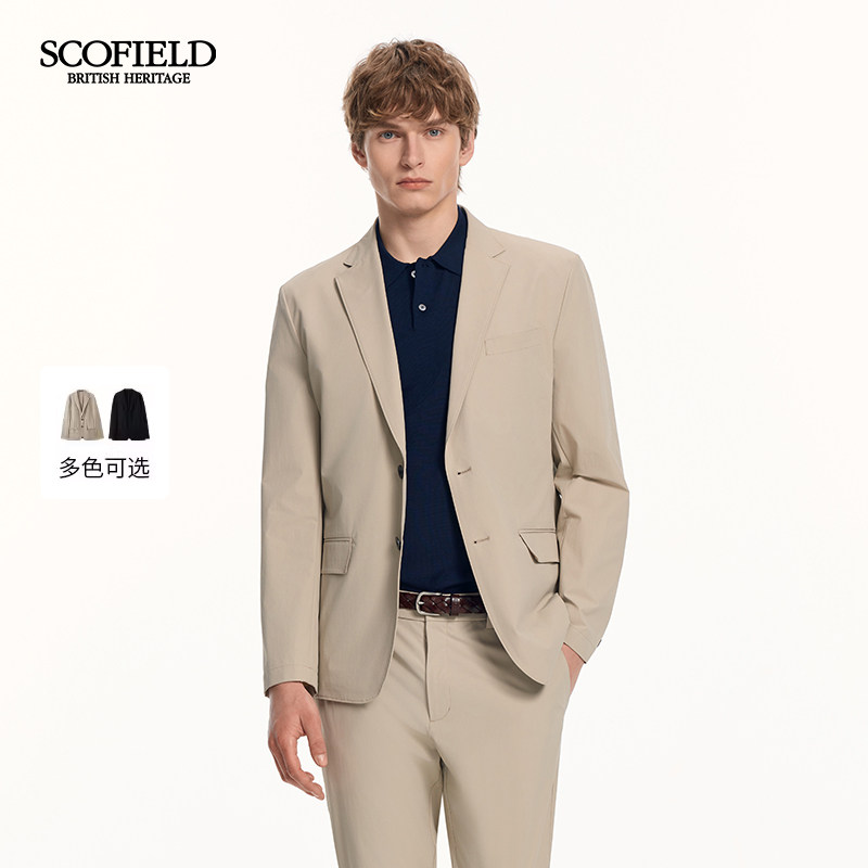 SCOFIELD男装26年商务风男士西服外套春秋新款轻奢品质弹力西装图片