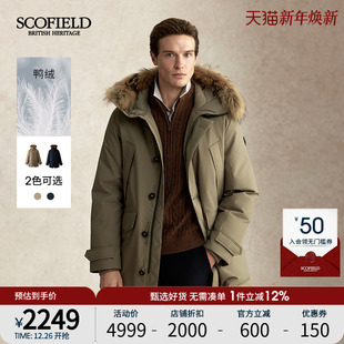 派克大衣中长款 SCOFIELD男装 工装 新款 连帽鸭绒羽绒服 25年冬季
